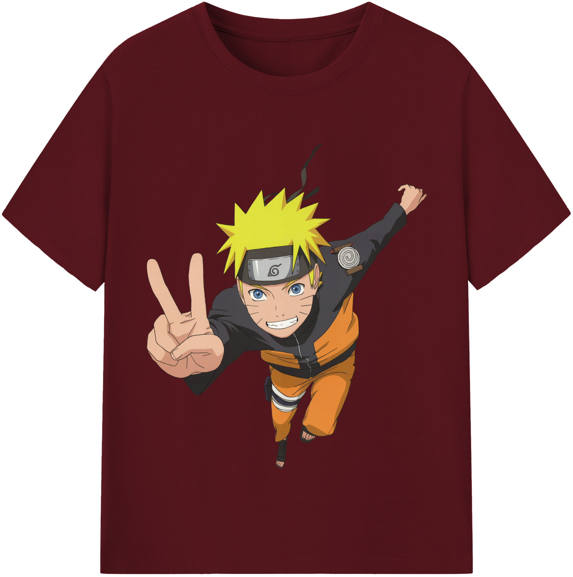 （画像用） NARUTO -ナルト- うずまき ナルト Uzumaki Naruto 綿100％半袖Tシャツ（フロントプリント）